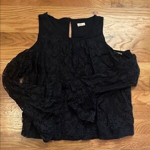 Hollister Black Lace Blouse